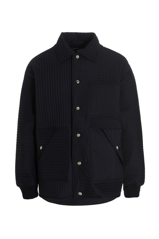 Пухова куртка Chore Quilted Stripes, синя KHRISJOY (ESM053NYQSNV298)