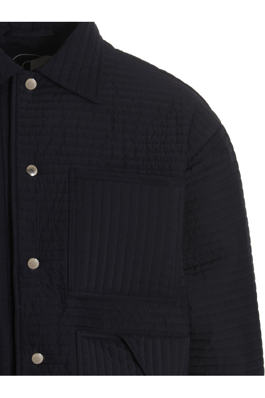 Пухова куртка Chore Quilted Stripes, синя KHRISJOY (ESM053NYQSNV298)