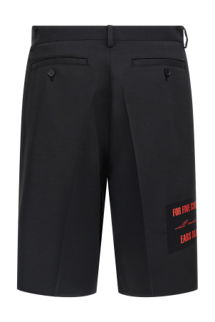 Patch Bermuda shorts Black Patch Bermuda shorts Black