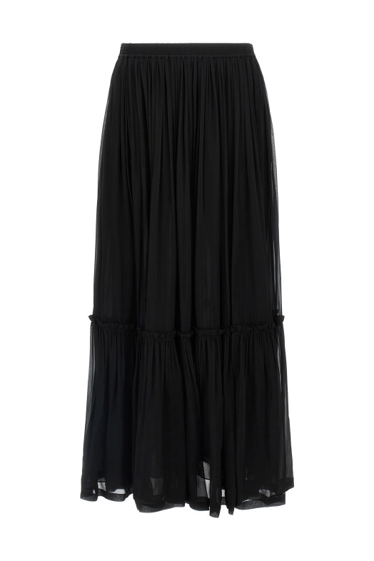 Довга спідниця чорна SAINT LAURENT 823141Y115W1000 Довга спідниця чорна SAINT LAURENT 823141Y115W1000