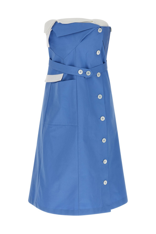 Деконструйована міні-сукня СИНЯ MIU MIU MF5786SOOO1BMSF0013 Деконструйована міні-сукня СИНЯ MIU MIU MF5786SOOO1BMSF0013