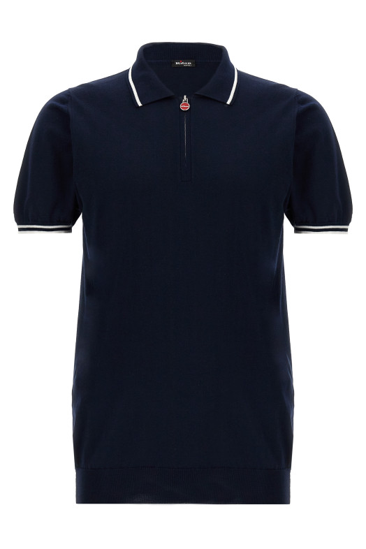 Поло KITON 'Ciro' Синій UMK0458V111A002 Поло KITON 'Ciro' Синій UMK0458V111A002