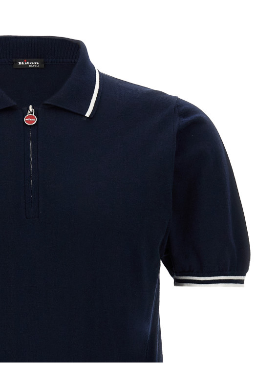 Поло KITON 'Ciro' Синій UMK0458V111A002 Поло KITON 'Ciro' Синій UMK0458V111A002