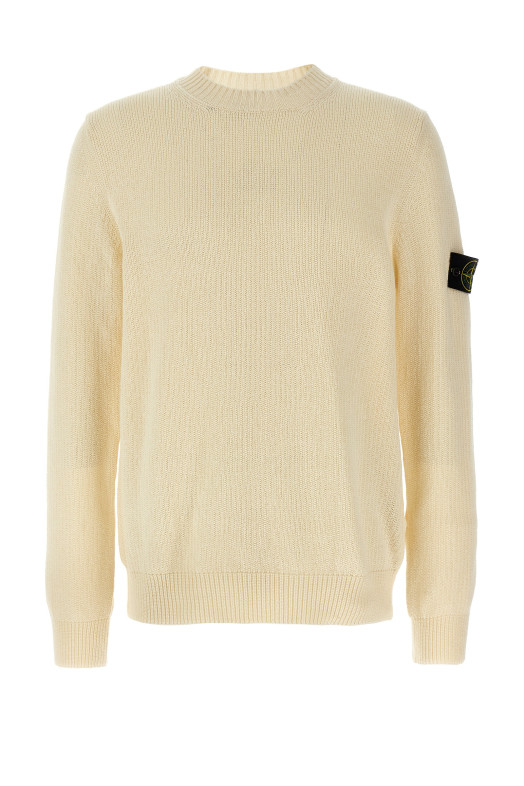 Светр з логотипом Білий STONE ISLAND K1S155100042S00D3V0093 Светр з логотипом Білий STONE ISLAND K1S155100042S00D3V0093