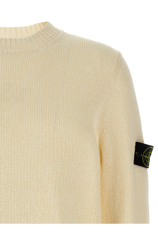 Светр з логотипом Білий STONE ISLAND K1S155100042S00D3V0093 Светр з логотипом Білий STONE ISLAND K1S155100042S00D3V0093