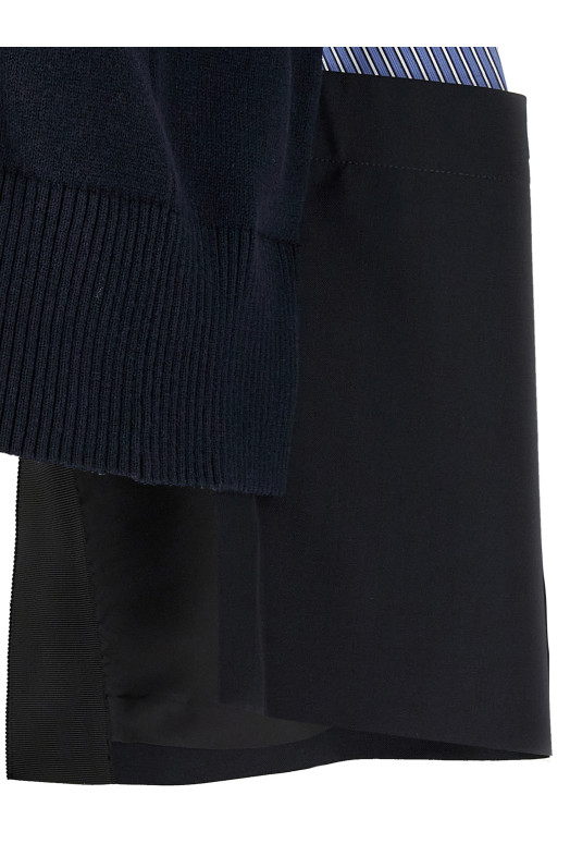 Клаптевий светр Синій SACAI 2507849239 Клаптевий светр Синій SACAI 2507849239