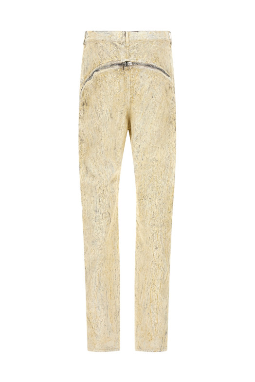 Золотые джинсы RICK OWENS 'Bolan Banana' RR01E5343SMMC11