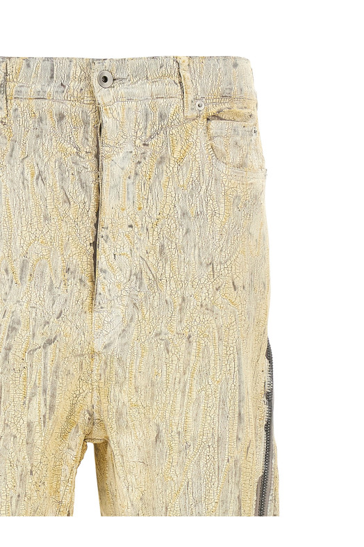 Золотые джинсы RICK OWENS 'Bolan Banana' RR01E5343SMMC11