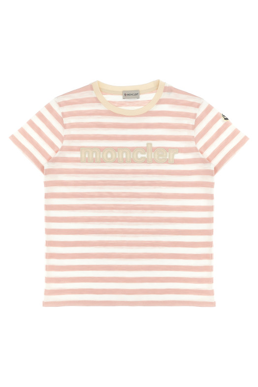 Смугаста футболка Рожевий MONCLER ENFANT K19548C0002289AWNF05