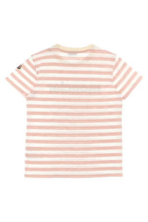 Смугаста футболка Рожевий MONCLER ENFANT K19548C0002289AWNF05 Смугаста футболка Рожевий MONCLER ENFANT K19548C0002289AWNF05