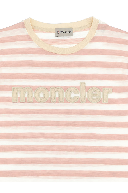 Смугаста футболка Рожевий MONCLER ENFANT K19548C0002289AWNF05