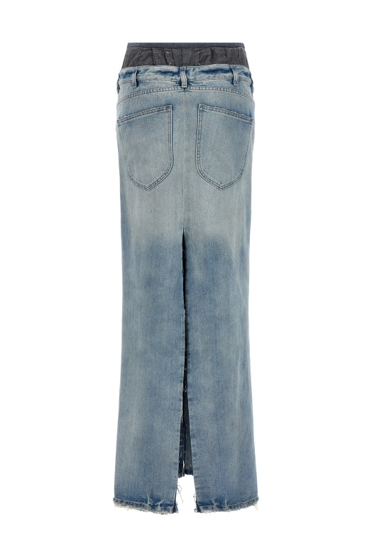 Slits denim skirt Multicolor Slits denim skirt Multicolor