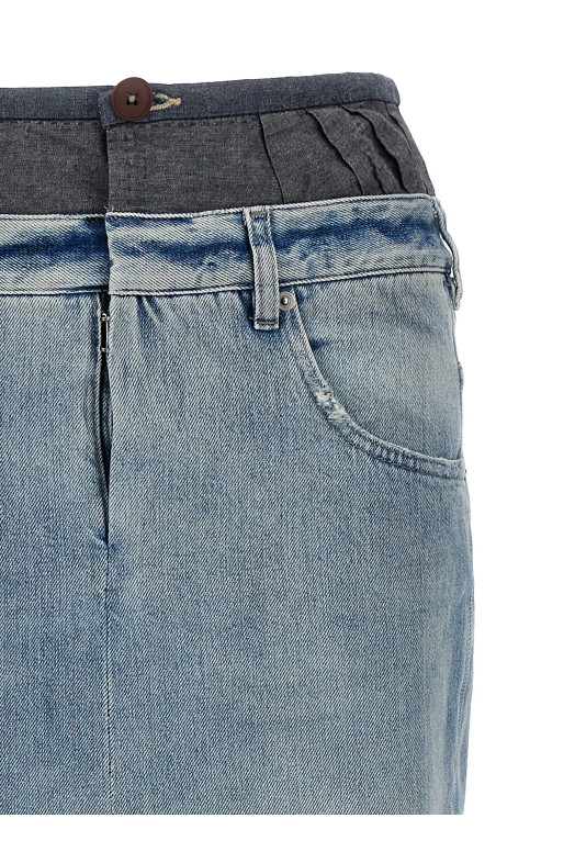 Slits denim skirt Multicolor Slits denim skirt Multicolor