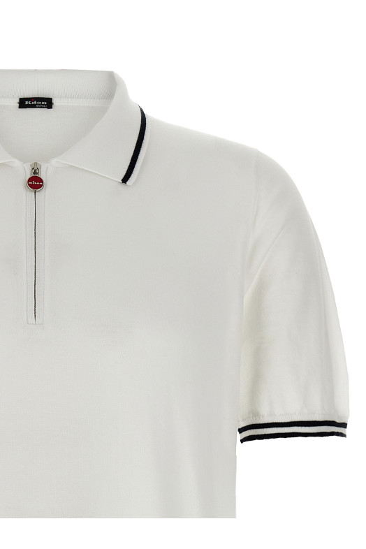 Поло KITON 'Ciro' Білий UMK0458V110A001 Поло KITON 'Ciro' Білий UMK0458V110A001