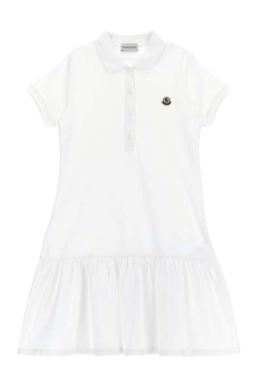 Платье-поло Белое MONCLER ENFANT K19548I0001489AL2034 Платье-поло Белое MONCLER ENFANT K19548I0001489AL2034