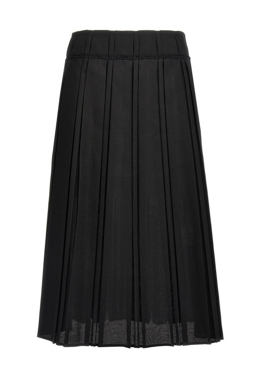 Плиссированная юбка Черный JIL SANDER J02MA0256J40217001 Плиссированная юбка Черный JIL SANDER J02MA0256J40217001