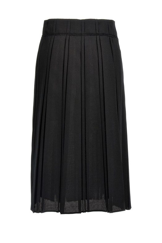 Плиссированная юбка Черный JIL SANDER J02MA0256J40217001 Плиссированная юбка Черный JIL SANDER J02MA0256J40217001