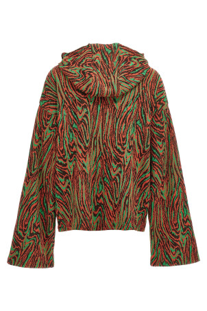 Flow Jacquard' hooded sweater Multicolor