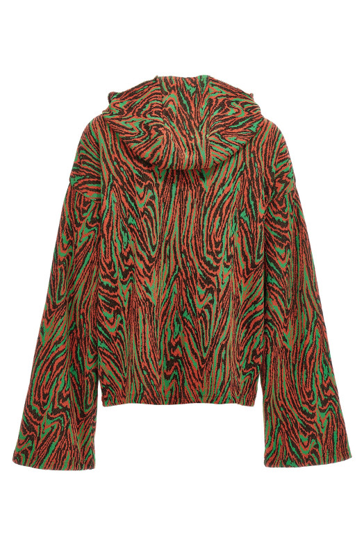 Flow Jacquard' hooded sweater Multicolor
