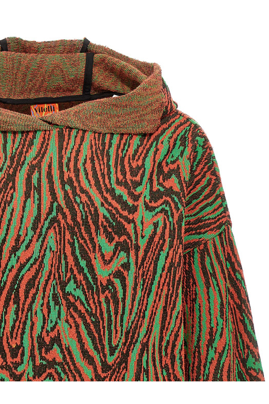 Flow Jacquard' hooded sweater Multicolor