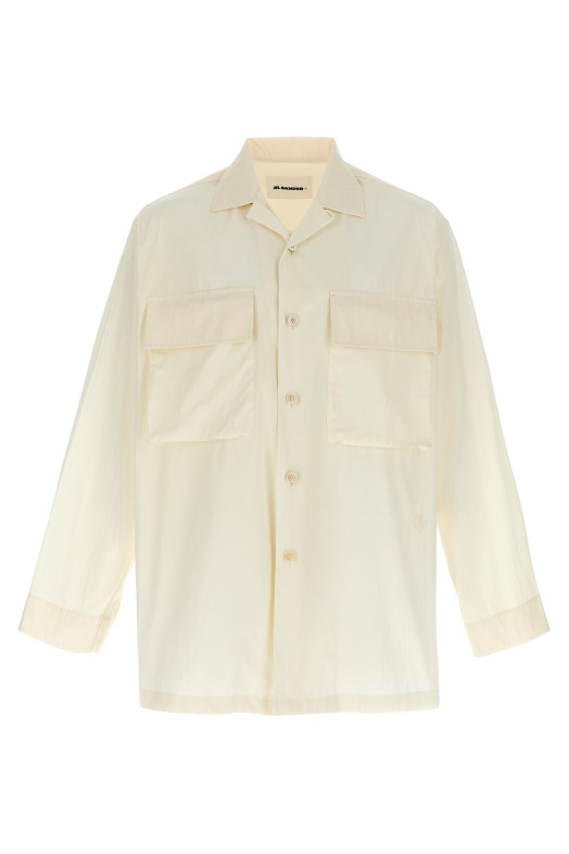 Рубашка с вышивкой логотипа Белый JIL SANDER J47DL0167J45292106 Рубашка с вышивкой логотипа Белый JIL SANDER J47DL0167J45292106