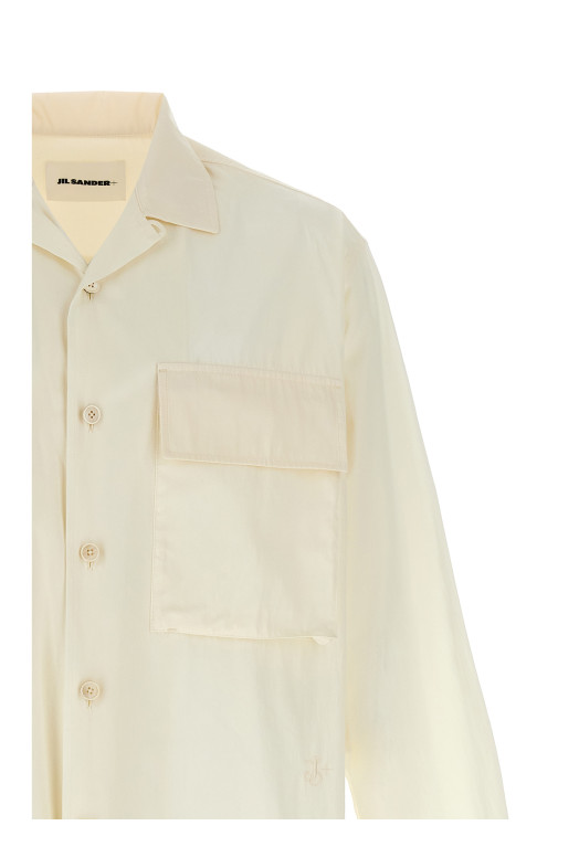 Рубашка с вышивкой логотипа Белый JIL SANDER J47DL0167J45292106 Рубашка с вышивкой логотипа Белый JIL SANDER J47DL0167J45292106