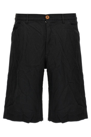 Crumpled bermuda shorts Black Crumpled bermuda shorts Black