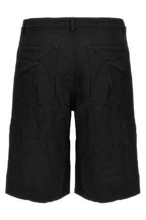 Crumpled bermuda shorts Black Crumpled bermuda shorts Black