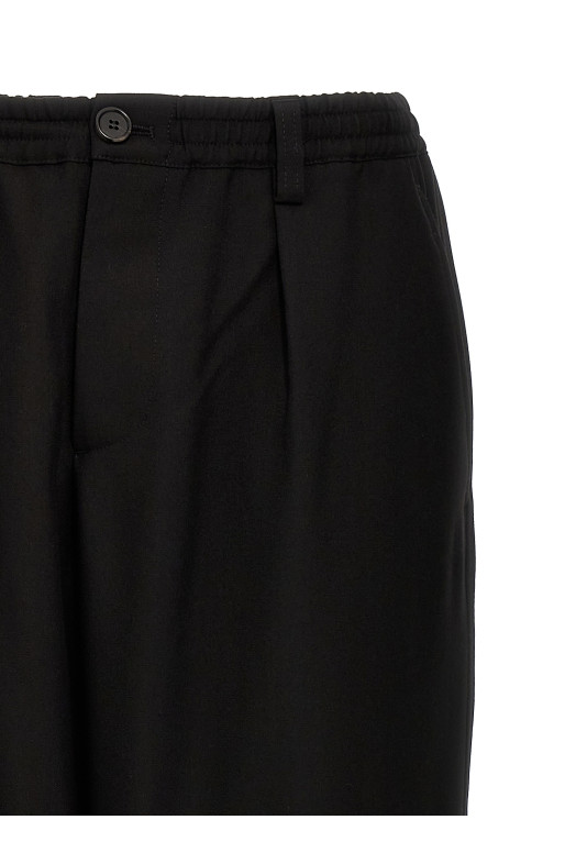 Tropical wool crop pants Black Tropical wool crop pants Black