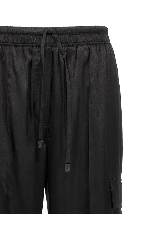 Cargo silk pants Black Cargo silk pants Black