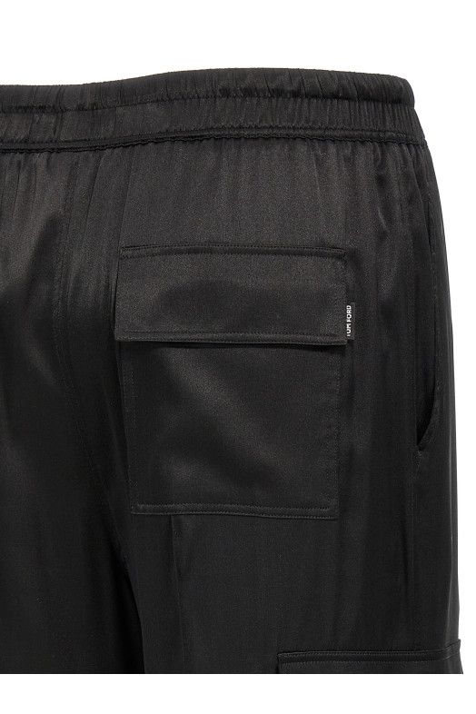 Cargo silk pants Black Cargo silk pants Black