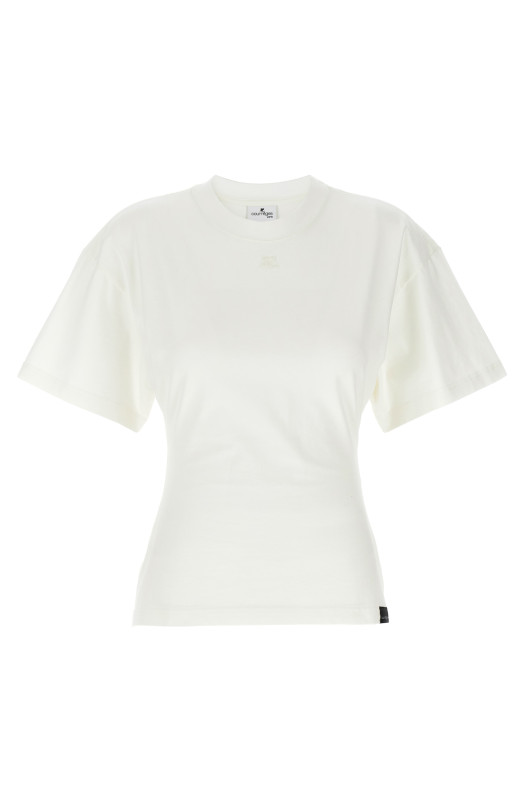 Футболка COURREGES 'Fitted' Белая 125JTS168JS01070001 Футболка COURREGES 'Fitted' Белая 125JTS168JS01070001