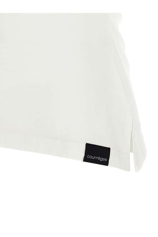 Футболка COURREGES 'Fitted' Белая 125JTS168JS01070001 Футболка COURREGES 'Fitted' Белая 125JTS168JS01070001