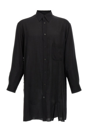 Сорочка YOHJI YAMAMOTO 'Целюлозна блузка на блискавці на ґудзиках' Чорна HPB30235BLACK1 Сорочка YOHJI YAMAMOTO 'Целюлозна блузка на блискавці на ґудзиках' Чорна HPB30235BLACK1