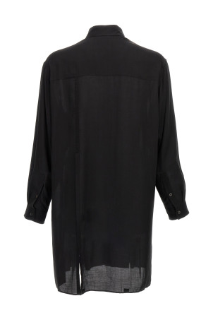 Сорочка YOHJI YAMAMOTO 'Целюлозна блузка на блискавці на ґудзиках' Чорна HPB30235BLACK1 Сорочка YOHJI YAMAMOTO 'Целюлозна блузка на блискавці на ґудзиках' Чорна HPB30235BLACK1