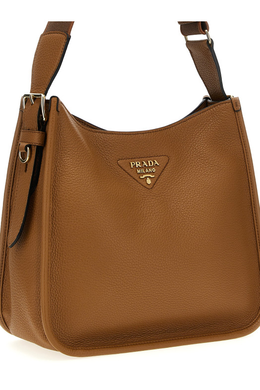 Коричневая сумка PRADA 'Hobo' 1BC073V7NO2DKVF03V8 Коричневая сумка PRADA 'Hobo' 1BC073V7NO2DKVF03V8