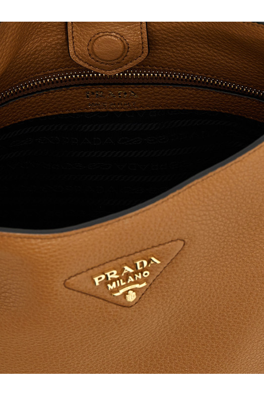 Коричневая сумка PRADA 'Hobo' 1BC073V7NO2DKVF03V8 Коричневая сумка PRADA 'Hobo' 1BC073V7NO2DKVF03V8