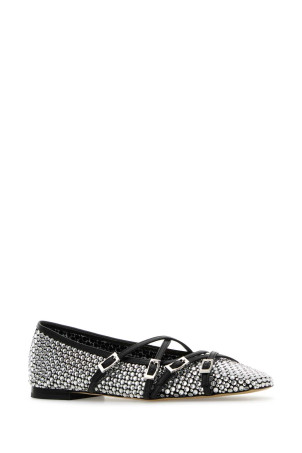 Embellished fabric ballerinas Black MACH&MACH (R25S092710NETB17) Embellished fabric ballerinas Black MACH&MACH (R25S092710NETB17)