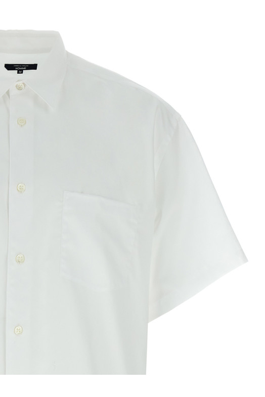 Сорочка з вишивкою логотипу Біла COMME DES GARҪONS HOMME HOB1033 Сорочка з вишивкою логотипу Біла COMME DES GARҪONS HOMME HOB1033
