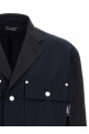 Блейзер в смужку Синій COMME DES GARҪONS HOMME HOJ0121 Блейзер в смужку Синій COMME DES GARҪONS HOMME HOJ0121