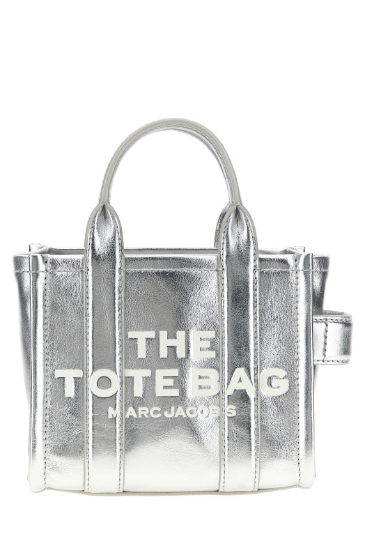 Сумка кроссбоди MARC JACOBS 'The Metallic Leather Crossbody Tote' серебристого цвета 2F4HCR013H04039 Сумка кроссбоди MARC JACOBS 'The Metallic Leather Crossbody Tote' серебристого цвета 2F4HCR013H04039