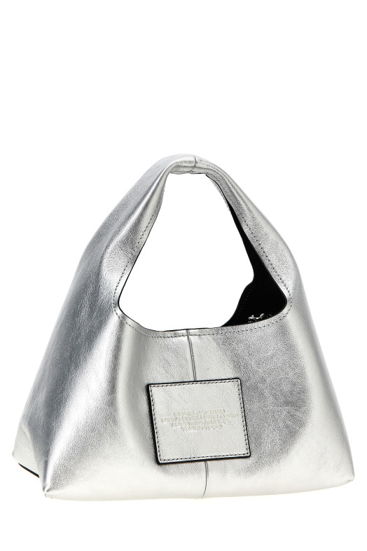 'The Metallic Leather Mini Sack Bag' handbag Silver 'The Metallic Leather Mini Sack Bag' handbag Silver