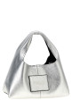 'The Metallic Leather Mini Sack Bag' handbag Silver 'The Metallic Leather Mini Sack Bag' handbag Silver