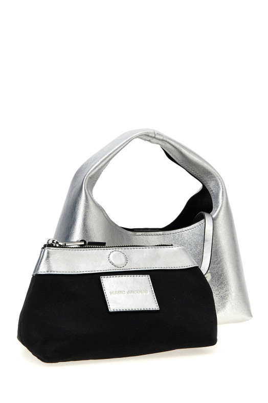 'The Metallic Leather Mini Sack Bag' handbag Silver 'The Metallic Leather Mini Sack Bag' handbag Silver