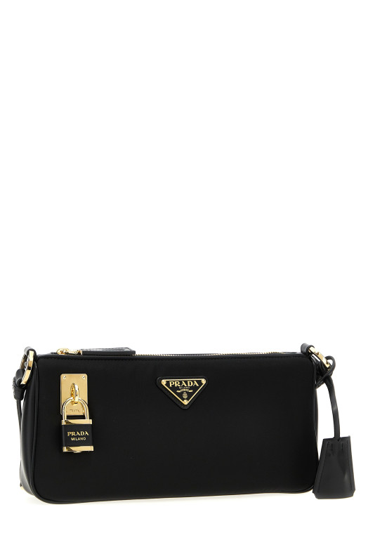 Re-Nylon small shoulder bag Black Re-Nylon small shoulder bag Black