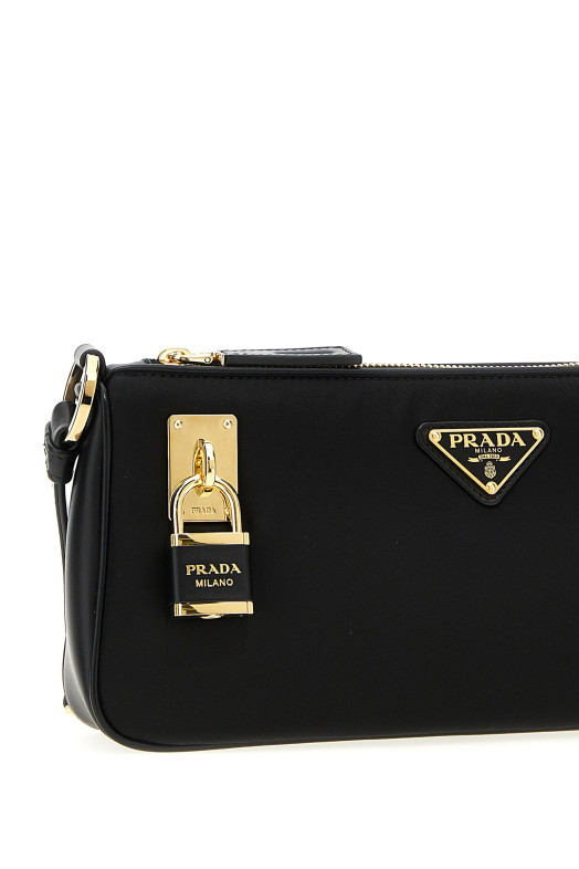 Re-Nylon small shoulder bag Black Re-Nylon small shoulder bag Black
