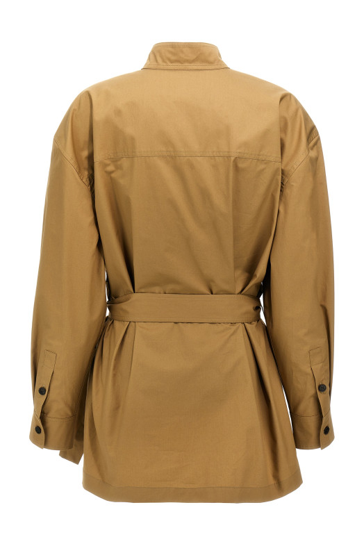 Хлопковая туника Бежевый SAINT LAURENT 817342YZ9AN2121