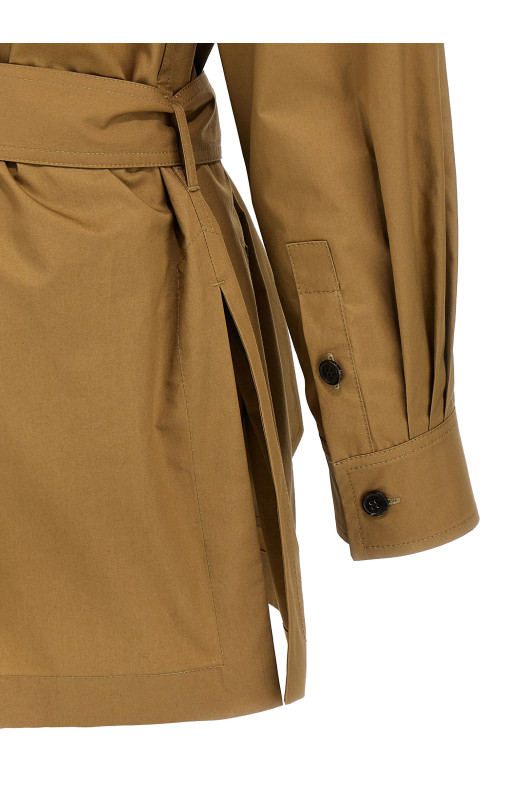 Хлопковая туника Бежевый SAINT LAURENT 817342YZ9AN2121