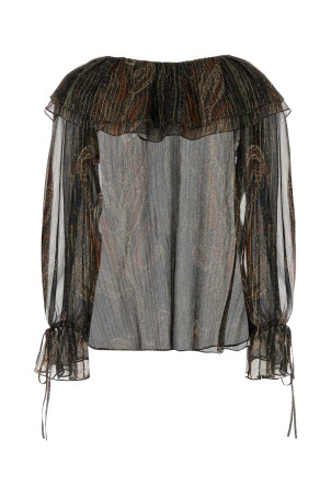 Printed silk blend blouse SAINT LAURENT (819882Y3K61) Printed silk blend blouse SAINT LAURENT (819882Y3K61)