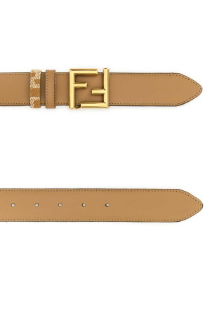 Beige leather FF reversible belt FENDI (8C0686AUNM) Beige leather FF reversible belt FENDI (8C0686AUNM)